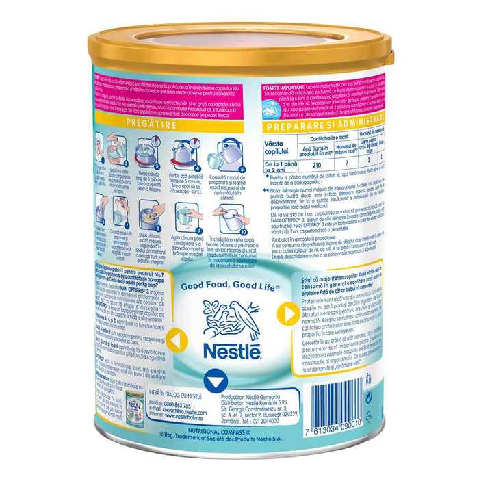 Nestle Nan Optipro 3 | Formula Speciala Lapte Praf de Continuare de la 1 An